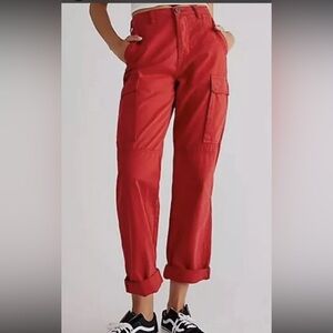 One Teaspoon Women's Cargo Motion Ruby Red Jeans Cotton‎ Size 28